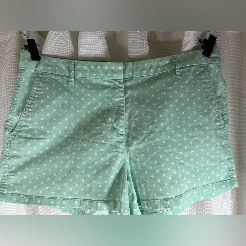 Elle light mint green white ok-a-dots shorts women’s size 16